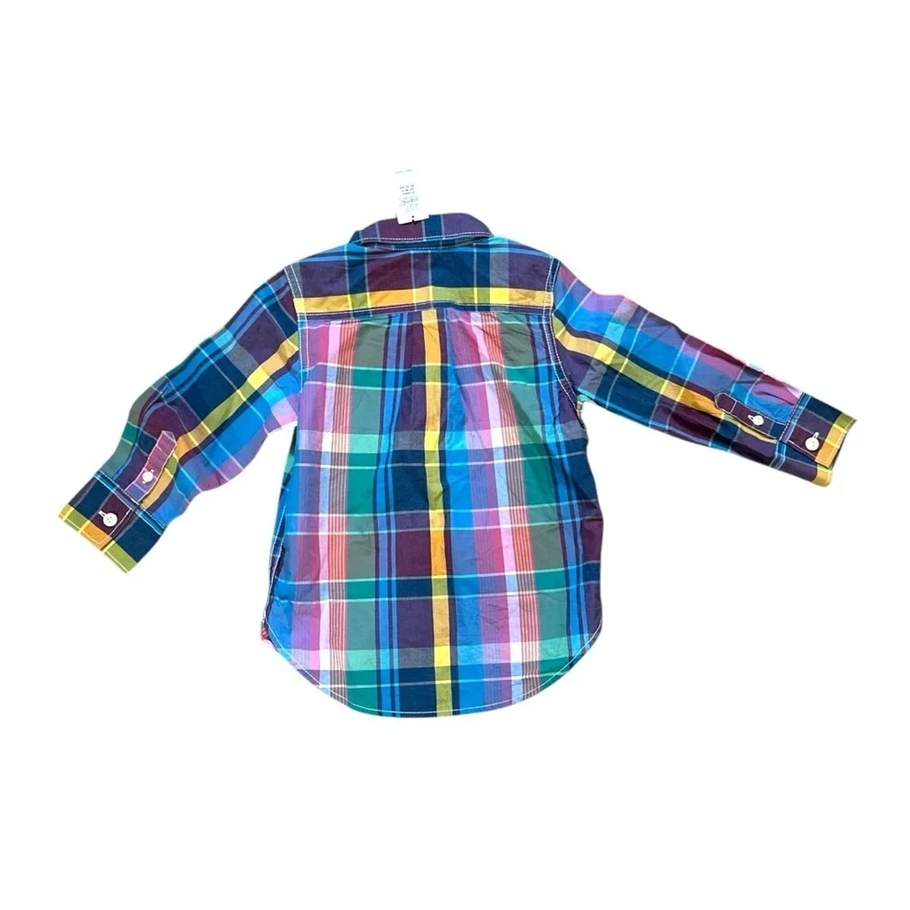 GAP Blue and Green Button Down Shirt Casual